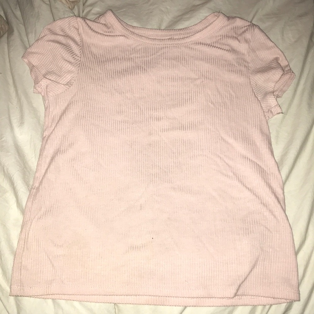Pastel Pink Plain T-Shirt.